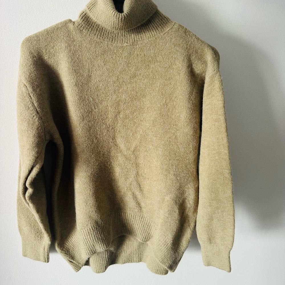 Cozy Tan Turtleneck Sweater